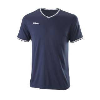 Wilson Tennis Tshirt Team II High V-Neck navy blue Men